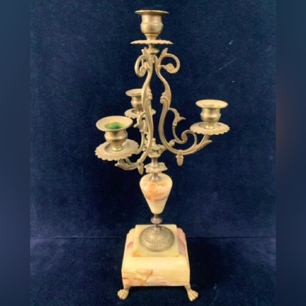 Bailey Banks & Biddle Vintage Marble Candelabra
